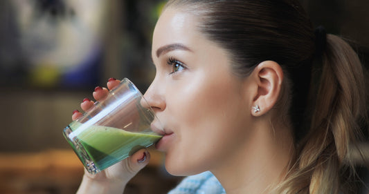 women drinking high quality pure organic matcha